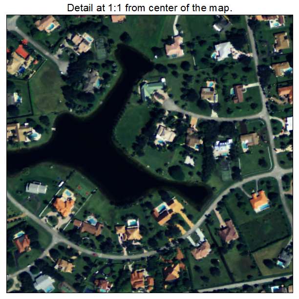 Ivanhoe Estates, Florida aerial imagery detail