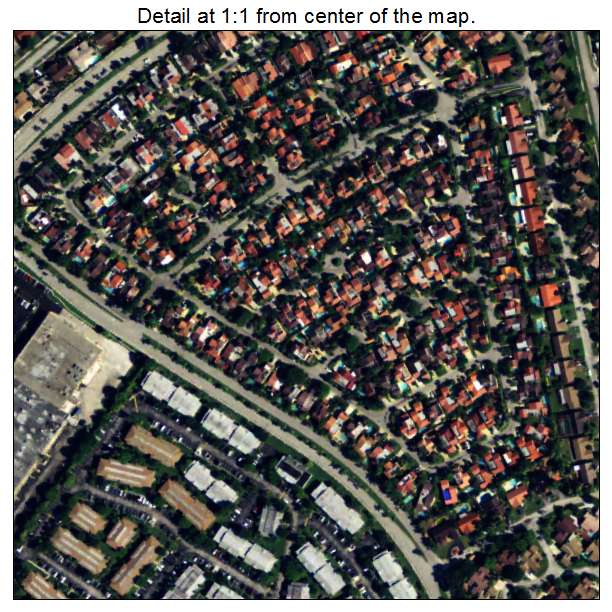 Ives Estates, Florida aerial imagery detail