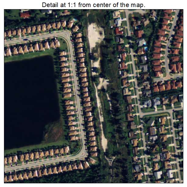 Lake Belvedere Estates, Florida aerial imagery detail