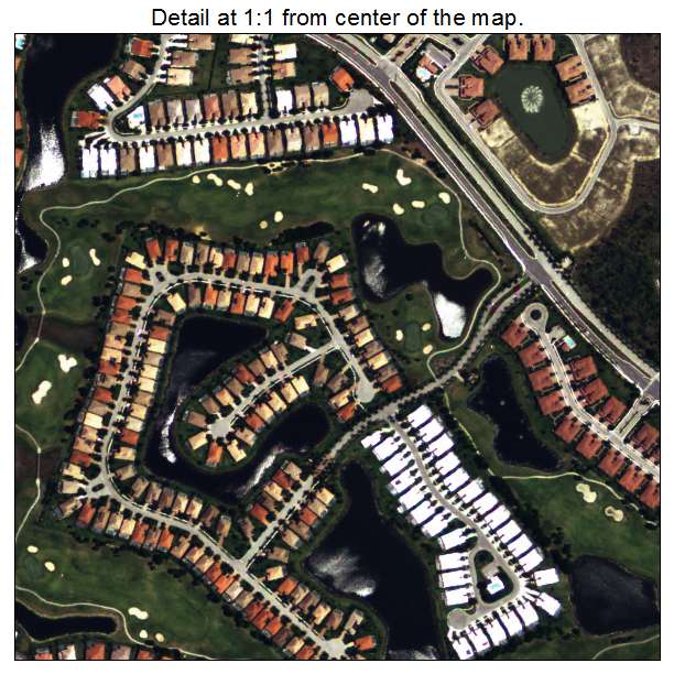 Lely Resort, Florida aerial imagery detail