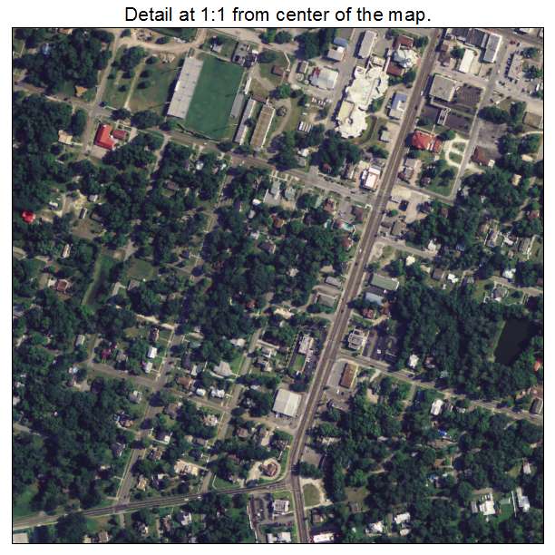 Live Oak, Florida aerial imagery detail