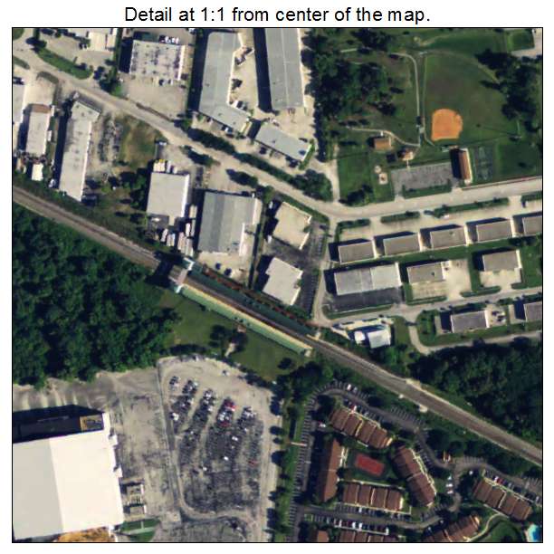 Mangonia Park, Florida aerial imagery detail