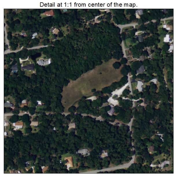 Melbourne Village, Florida aerial imagery detail