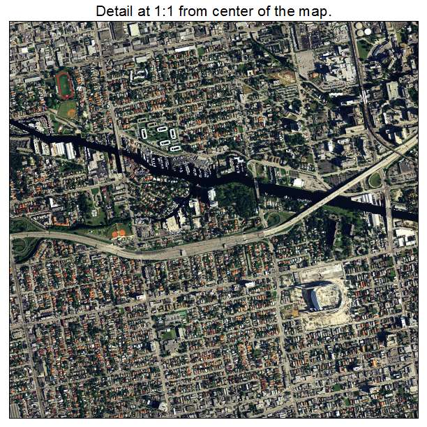 Miami, Florida aerial imagery detail