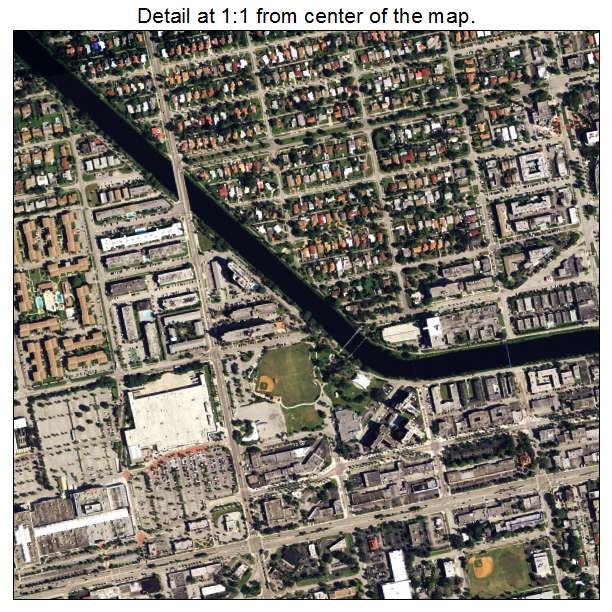 North Miami Beach, Florida aerial imagery detail