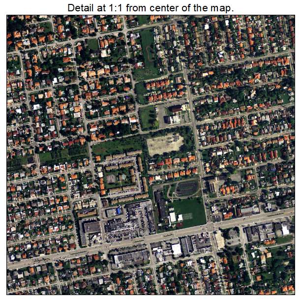 Olympia Heights, Florida aerial imagery detail