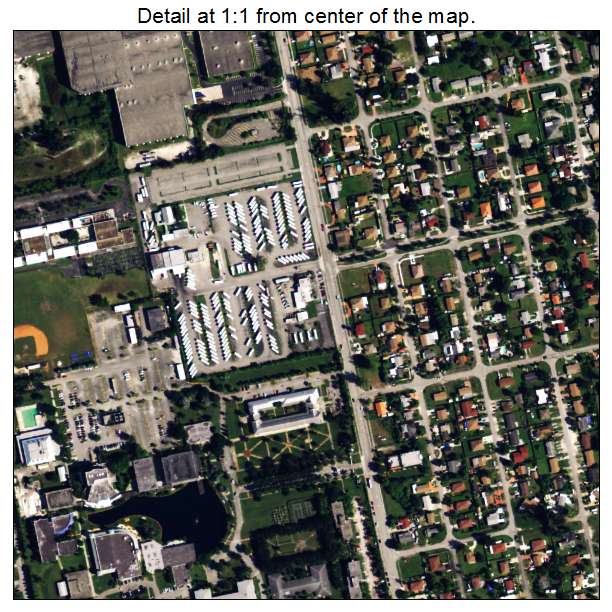 Opa locka North, Florida aerial imagery detail