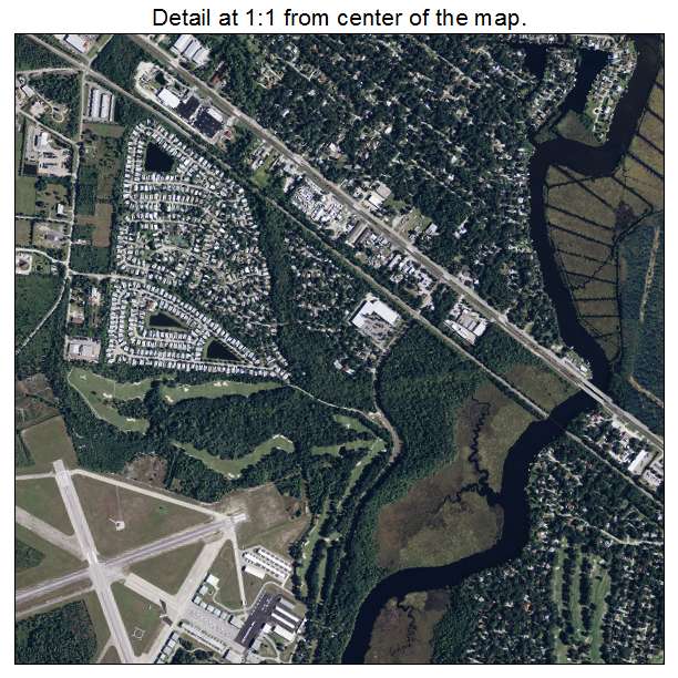 Ormond Beach, Florida aerial imagery detail