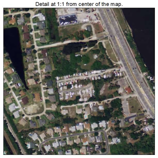 Palm Shores, Florida aerial imagery detail