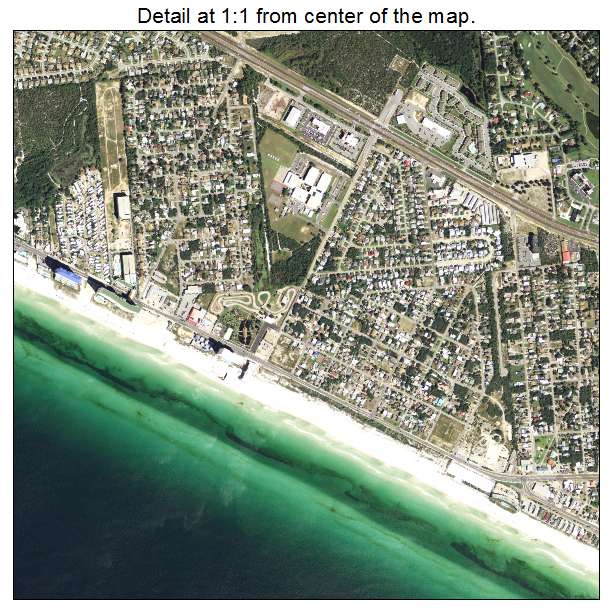 Panama City Beach, Florida aerial imagery detail