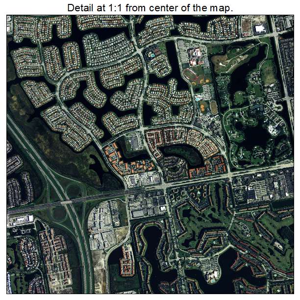 Pembroke Pines, Florida aerial imagery detail