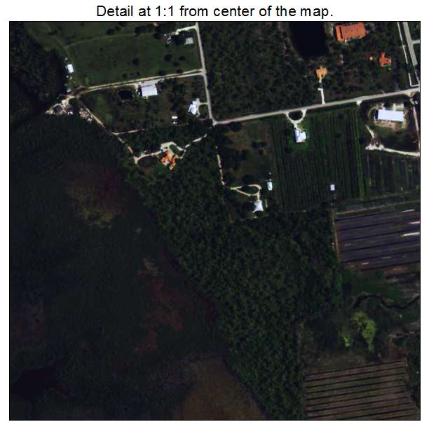 Pine Island Center, Florida aerial imagery detail