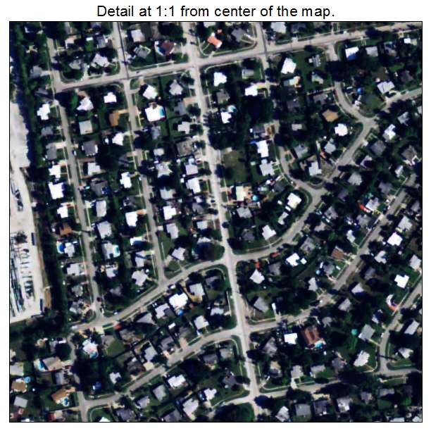 Pompano Beach Highlands, Florida aerial imagery detail