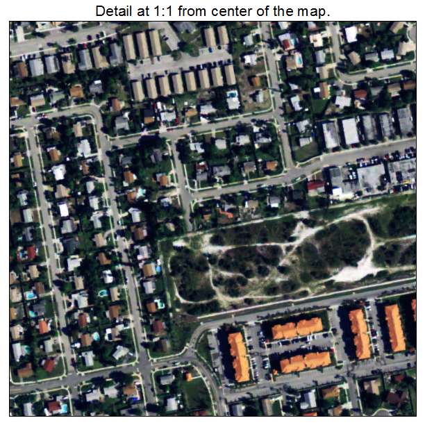 Pompano Estates, Florida aerial imagery detail