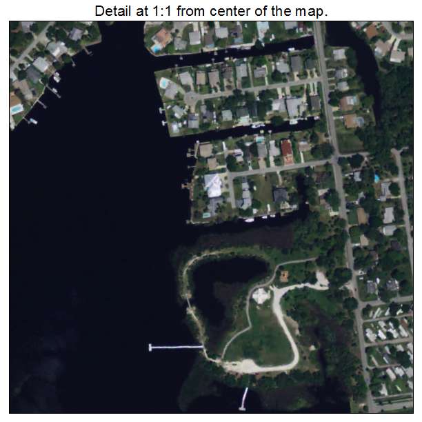 Port Richey, Florida aerial imagery detail
