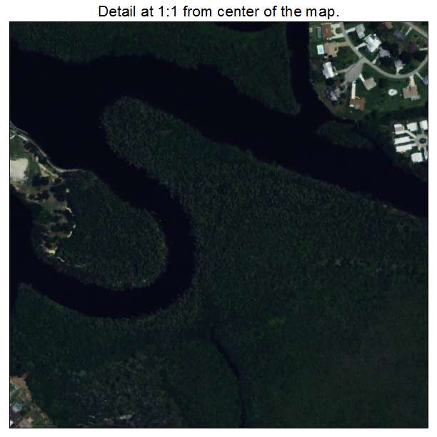 Port St Lucie River Park, Florida aerial imagery detail