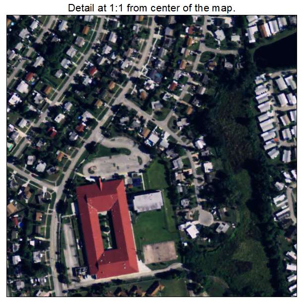 Seminole Manor, Florida aerial imagery detail