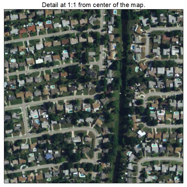 Sky Lake, Florida aerial imagery detail