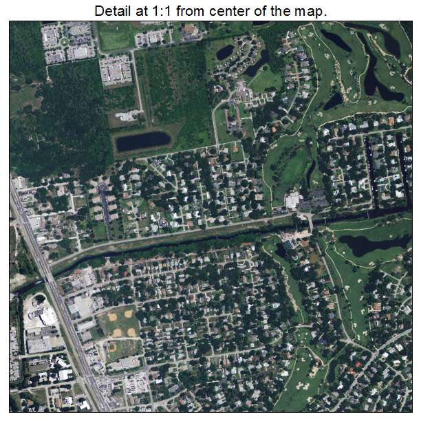 Vero Beach, Florida aerial imagery detail