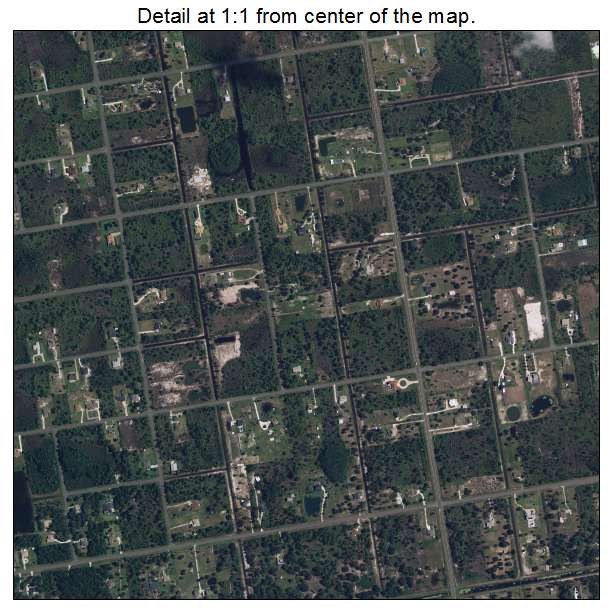 Wedgefield, Florida aerial imagery detail