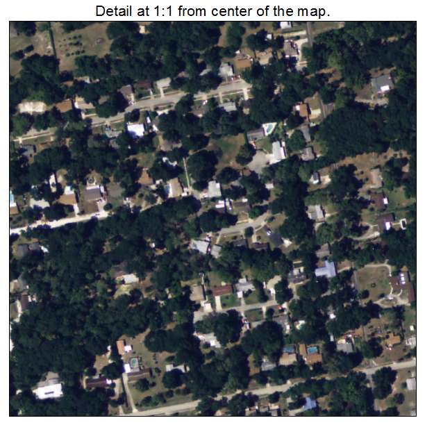 West De Land, Florida aerial imagery detail