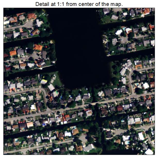 Westwood Lakes, Florida aerial imagery detail