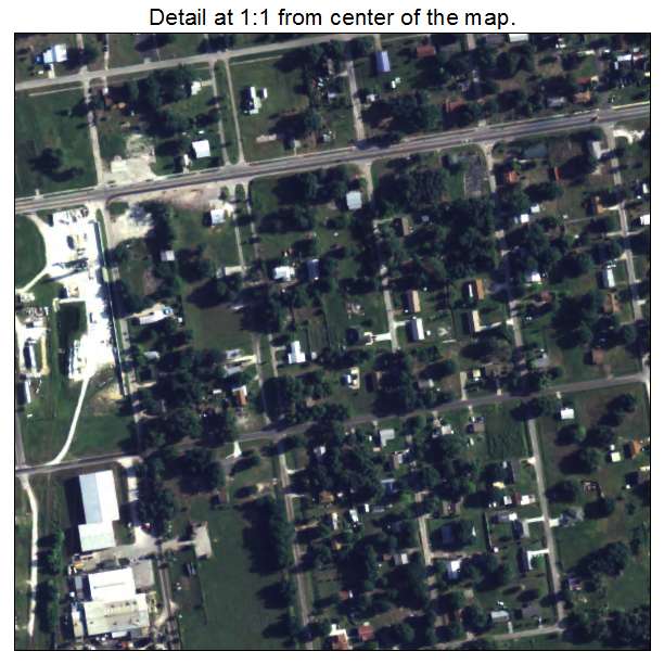 Zolfo Springs, Florida aerial imagery detail