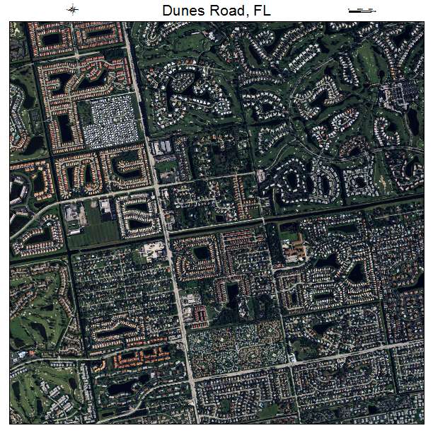 Dunes Road, FL air photo map