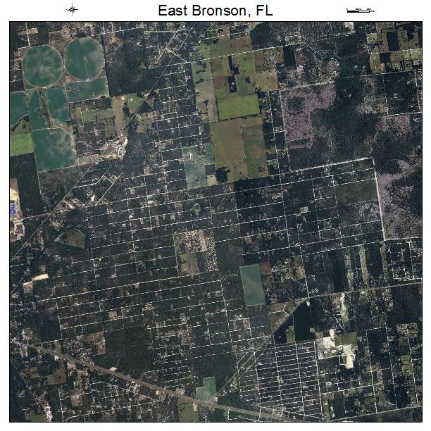 East Bronson, FL air photo map