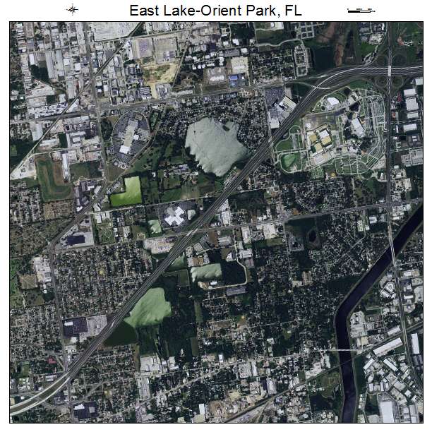 East Lake Orient Park, FL air photo map