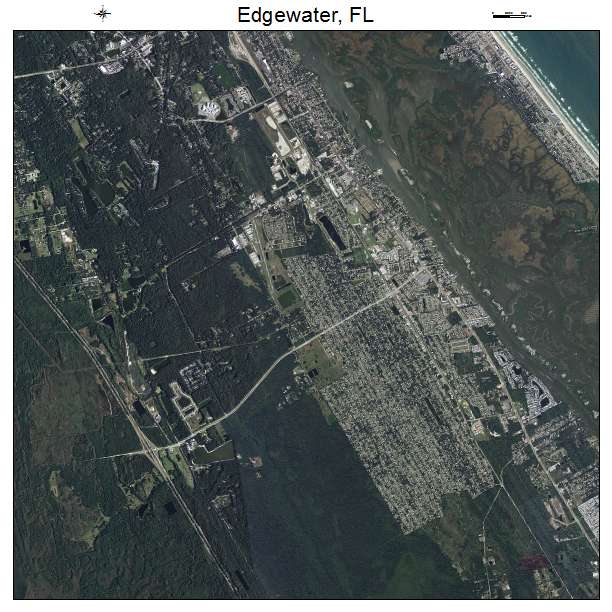 Edgewater, FL air photo map