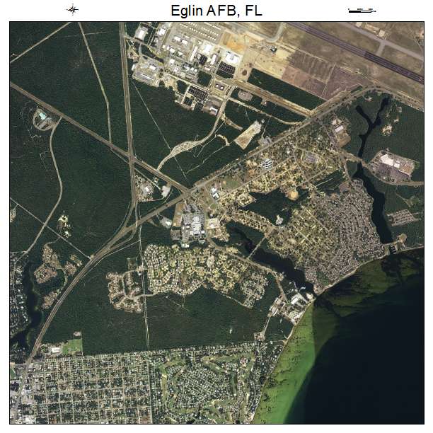 Eglin AFB, FL air photo map