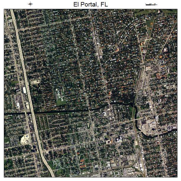 El Portal, FL air photo map