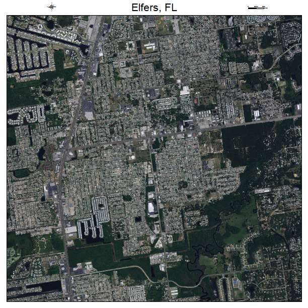 Elfers, FL air photo map