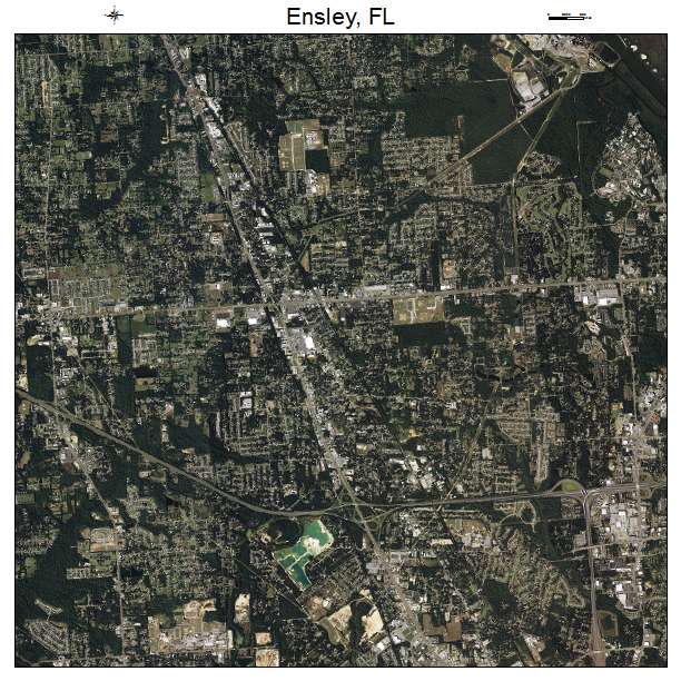 Ensley, FL air photo map