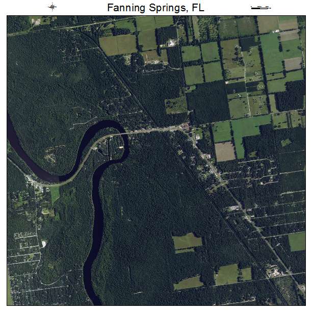 Fanning Springs, FL air photo map