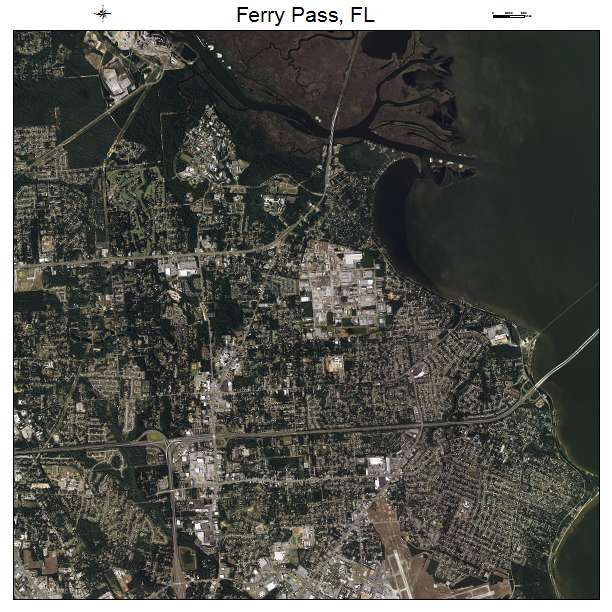 Ferry Pass, FL air photo map