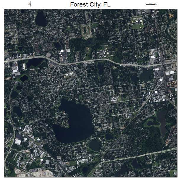 Forest City, FL air photo map