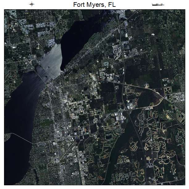 Fort Myers, FL air photo map