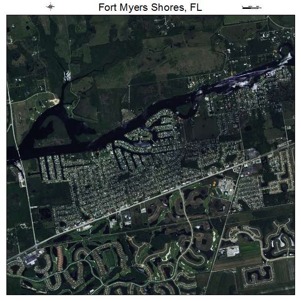 Fort Myers Shores, FL air photo map