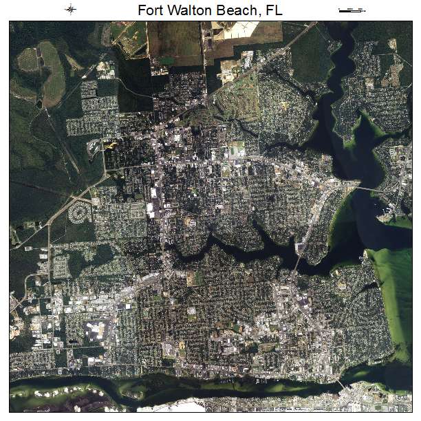 Fort Walton Beach, FL air photo map