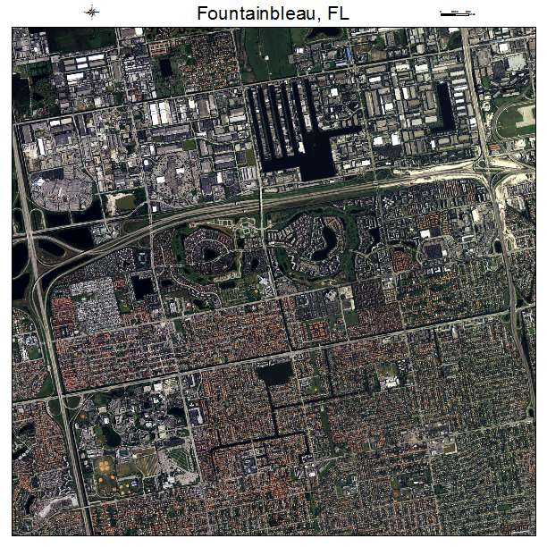 Fountainbleau, FL air photo map