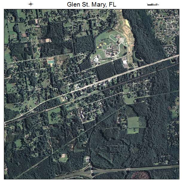 Glen St Mary, FL air photo map