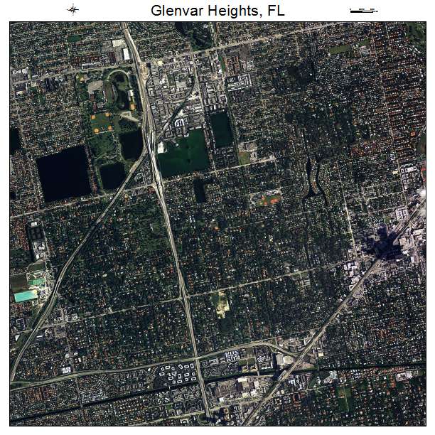 Glenvar Heights, FL air photo map