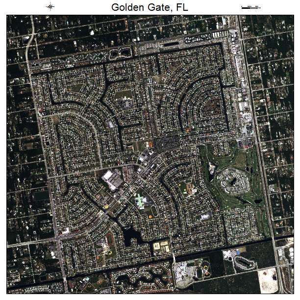 Golden Gate, FL air photo map