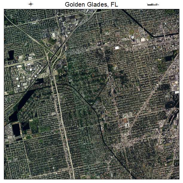 Golden Glades, FL air photo map