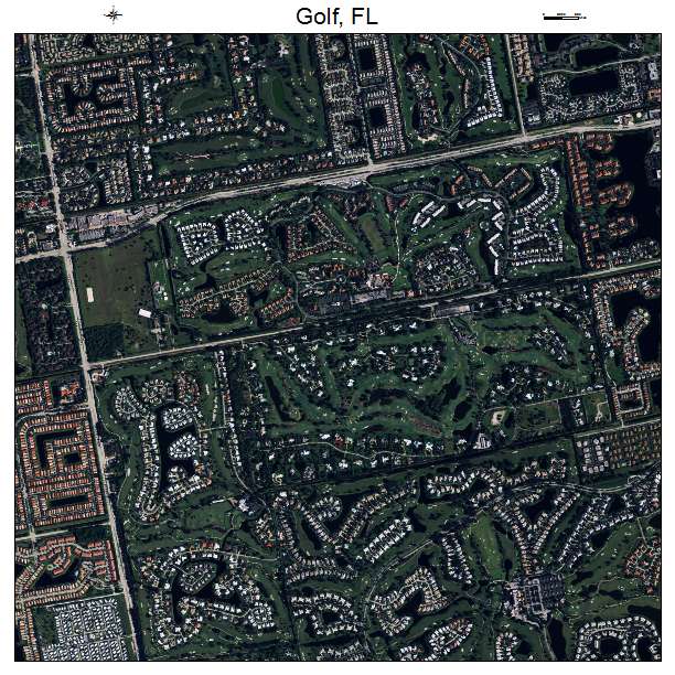 Golf, FL air photo map