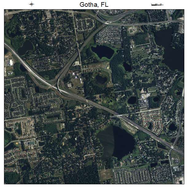 Gotha, FL air photo map