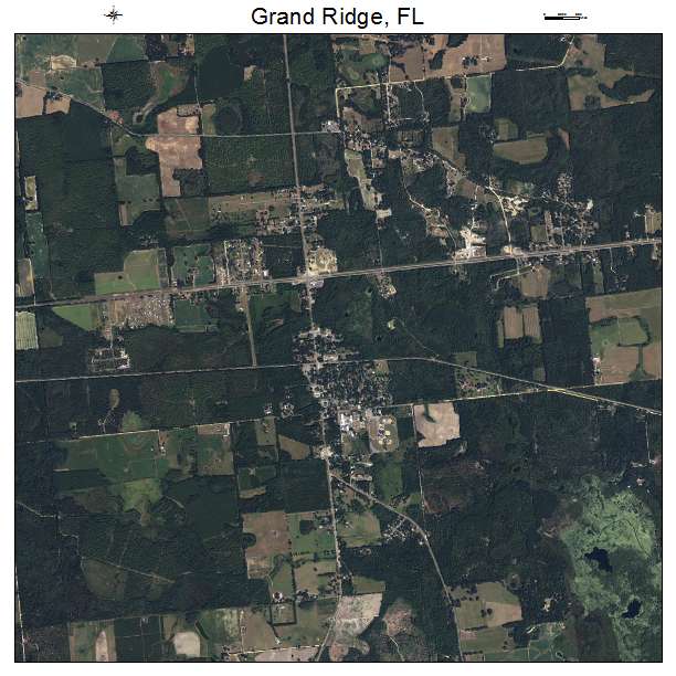 Grand Ridge, FL air photo map
