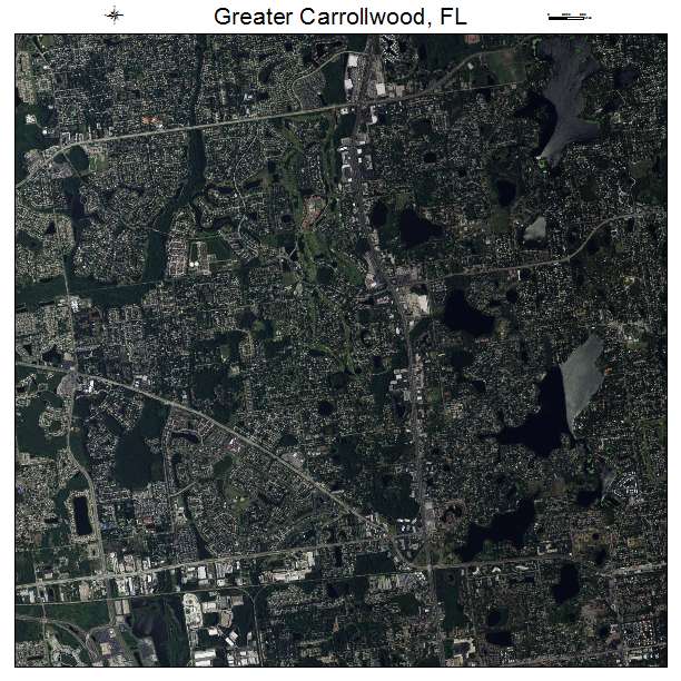 Greater Carrollwood, FL air photo map